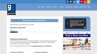 Employment Application - Goodwill