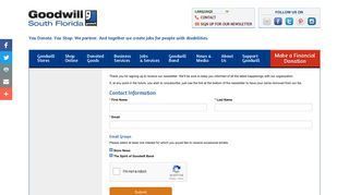 Email Signup | Goodwill Industries South Florida