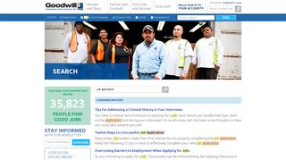 job application | Search Results | Goodwill Industries International, Inc.