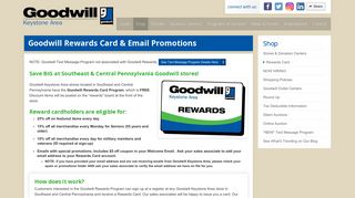 Rewards Card - Goodwill Keystone Area