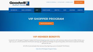 Goodwill of Southern Nevada VIP Shoppers | Exclusive Rewards ...