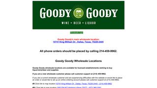 Goody Goody's main wholesale location: 10741 King William Dr ...