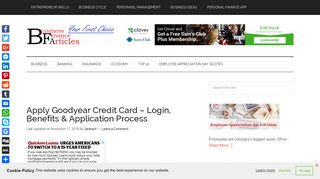 Apply Goodyear Credit Card - Login, Benefits & Application Process