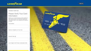 Goodyear Credit Card: Registration Verification - Citibank