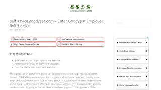 selfservice.goodyear.com - Enter Goodyear Employee Self Service ...