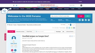 Goofbid sniper no longer free? - MoneySavingExpert.com Forums