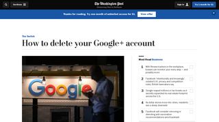 How to delete your Google+ account - The Washington Post