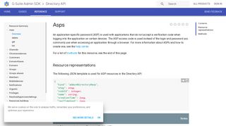 Asps | Directory API | Google Developers