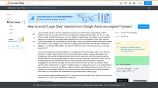 How to avoid 'Login Only' rejection from Google Adsense program ...