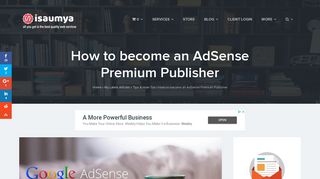 How to become an AdSense Premium Publisher - Saumya Majumder