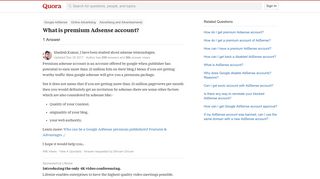 What is premium Adsense account? - Quora