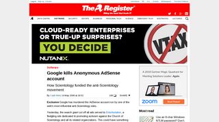 Google kills Anonymous AdSense account • The Register