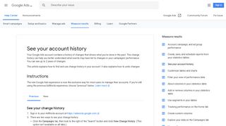 See your account history - Previous - Google Ads Help - Google Support