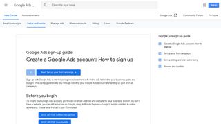 Create a Google Ads account: How to sign up - Google Ads Help