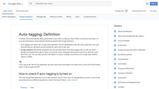 Auto-tagging: Definition - Previous - Google Ads Help - Google Support