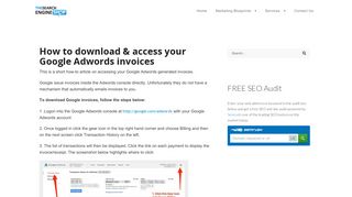 How to download & access your Google Adwords invoices