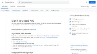 Sign in to Google Ads - Google Ads Help - Google Support