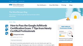 How to Pass the AdWords Certification Exam - WordStream