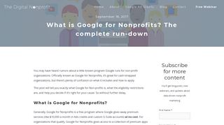What is Google for Nonprofits? The complete run-down — The Digital ...