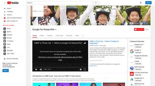 Google for Nonprofits - YouTube