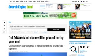 Old AdWords interface will be phased out by year-end - Search ...