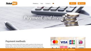 Payment and invoice - Online Tickets verkaufen mit TicketPAY