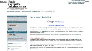 How to Create a Google Alert - Basic Computer Information
