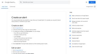 Create an alert - Google Search Help - Google Support