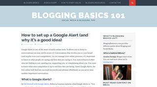 How to set up a Google Alert (and why it's a good idea) - Blogging ...