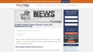 Google Analytics Demo Account: Learn and Experiment For Free