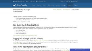 How do I access my Google Analytics data? - SiteCaddy Help Site