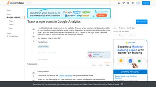 Track a login event in Google Analytics - Stack Overflow