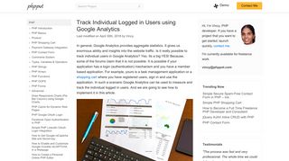 Track Individual Logged in Users using Google Analytics - Phppot