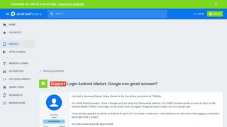 Login Android Market--Google non-gmail account? - Samsung Vibrant ...