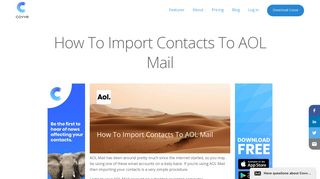 How To Import Contacts To AOL Mail - Covve