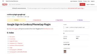cordova-plugin-google-api - npm