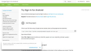 Try Sign-In for Android - Google Developers