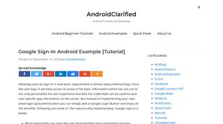 Google Sign-In Android Example [Tutorial] - AndroidClarified