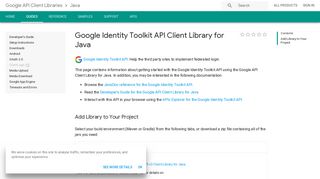Google Identity Toolkit API Client Library for Java - Google Developers