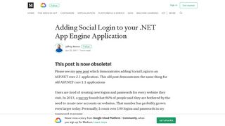 Adding Social Login to your .NET App Engine Application - Medium
