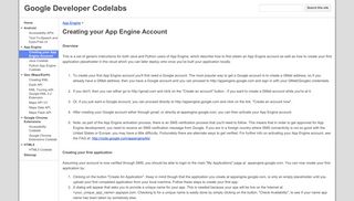 Creating your App Engine Account - Google Developer Codelabs