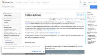 Access Control | App Engine standard environment for ... - Google Cloud