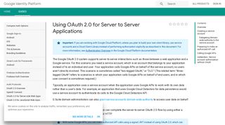 Using OAuth 2.0 for Server to Server Applications | Google Identity ...