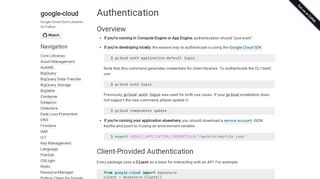 Authentication — google-cloud fd19a75 documentation - Google APIs