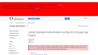Using Federated Authentication via OpenID in Google App Engine ...
