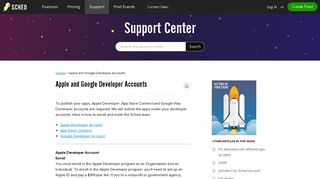Apple and Google Developer Accounts – Sched Support