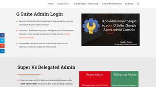 G Suite Admin Console - Google Apps Admin Login | Goldy Arora