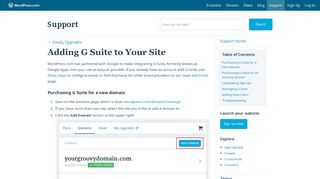 Adding G Suite to Your Site — Support — WordPress.com