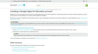 Creating a Google Apps for Education account - SMART Technologies