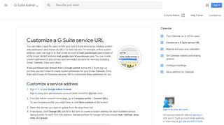 Customize a G Suite service URL - G Suite Admin Help - Google Support